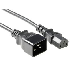 Extension Power Cable C13 to C20 black, 2 m