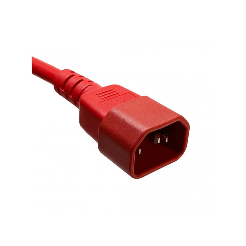 Red Power Cord C14 Male to C13 Female 1.4 Meter 10 Amp 250 Volt