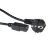 Power Cord Schuko CEE 7 7 Down Male to C13 Female black, 1.