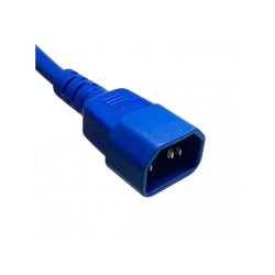 C14 to C15 Blue 2,0 m, 10a/250v, H05V2V2-F3G1,0 Power Cord
