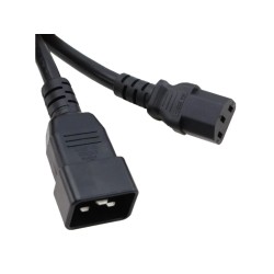C20 to C13 Black 2,5 m, 10a/250v, H05VV-F3G1,5 Power Cord