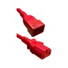 C20 to C13 Red 2,5 m, 10a/250v, H05VV-F3G1,5 Power Cord