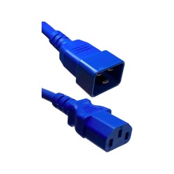 C20 to C13 Blue 3,0 m, 10a/250v, H05VV-F3G1,5 Power Cord