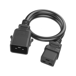 C20 to C19 P-Lock, 1,0 m Black, 16a/250v, H05VV-F 1,50 Power Cord