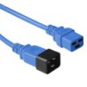 Power Cord IEC 60320 C20 Male to C19 Female blue RAL5012, 1.