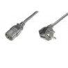 Power Cord CEE 7 7 90 graden to C13 black, 1.