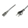 Power Cord Euro to C7 black, 1.