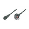 Power Cord UK plug 90 graden to C13 black,1.