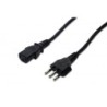 Power Cord Italy plug to C13 black, 1.
