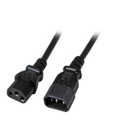 Extension Power Cable C13 to C14M F black, 2m