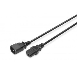 Power Cord extension cable C14 to C13 black, 1.