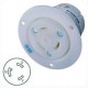 Hubbell HBL2626 NEMA L6-30 Flanged Female Outlet - White