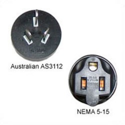 Australian AS 3112 Male Plug to NEMA 5-15 Female Connector 10